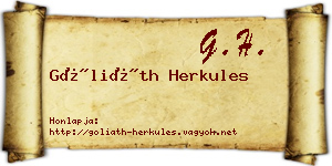 Góliáth Herkules névjegykártya